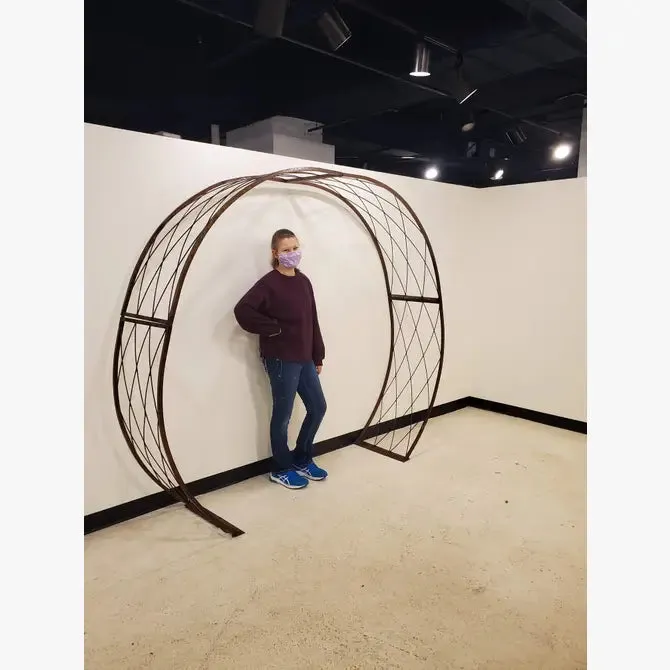 Round Like Metal Circle Arbor Iron Comes Apart No Bolts