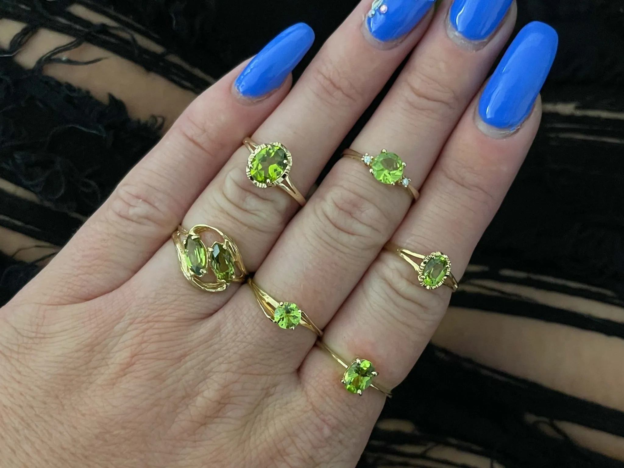 Round Peridot Ring in 14k Yellow Gold
