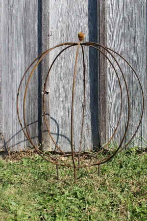 Round Topiary with Small Ball on Top dried flower branch  