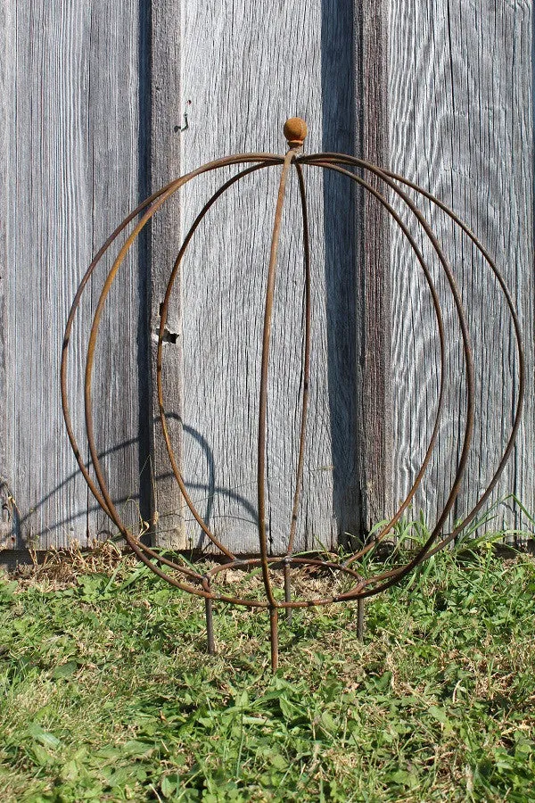 Round Topiary with Small Ball on Top dried flower branch  