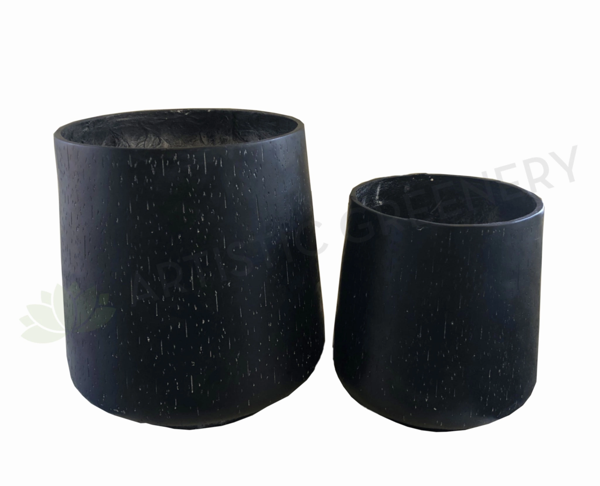 Round Charcoal Speckled Fiberglass Planter (Code: FG-1509) 3 Sizes outdoor greenery  