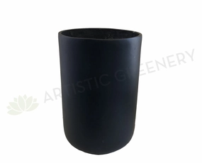 Round Fiberglass Planter  (Code: FG1654) 2 Sizes Matt Black outdoor greenery  