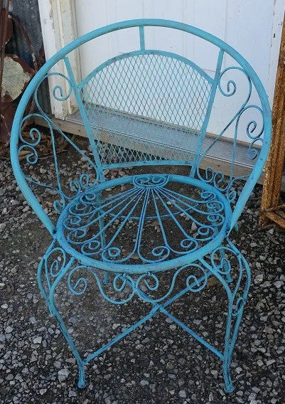 Rounded Back Chair dried flower branch  