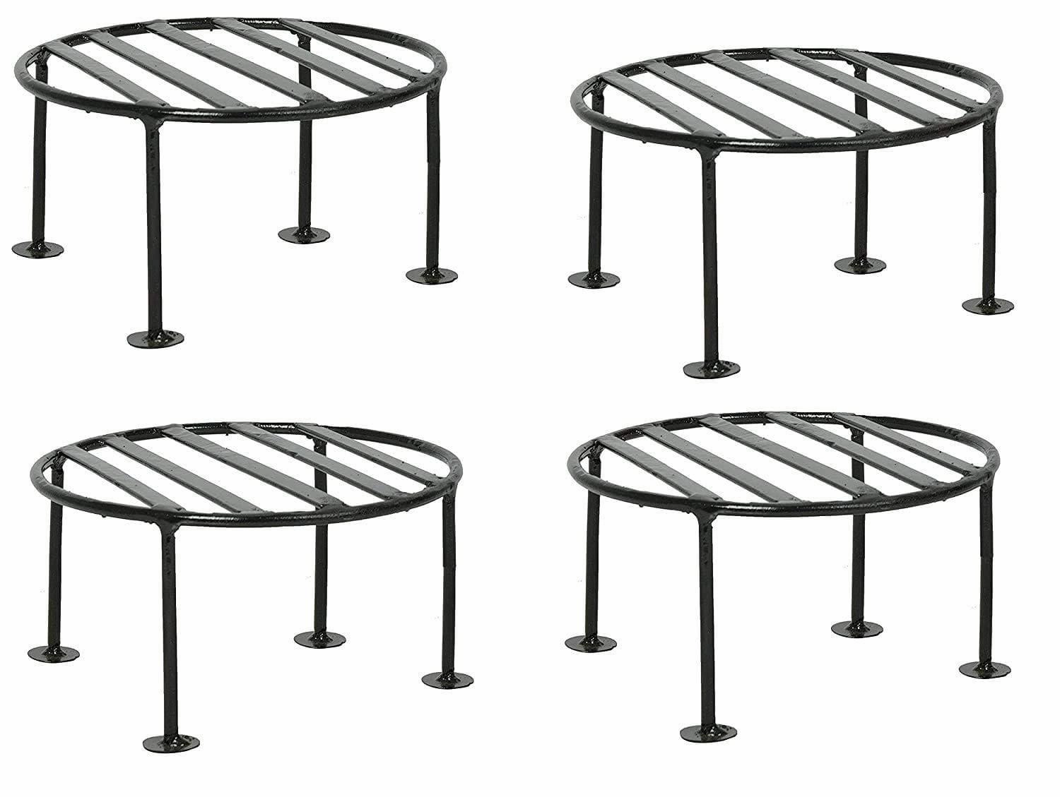 Rust Free Plant Stand for Indoor/Outdoor,Flower Pot/Plant Stand for Home Garden Balcony Living Room Decor, Flower Pot Stand, Gamla Stand (Pack of 4) cactus succulent plant  