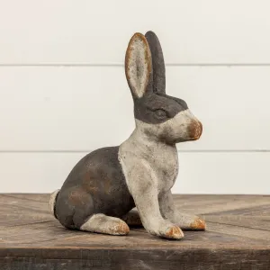 Rustic Resin Bunny Bank dried flowers  