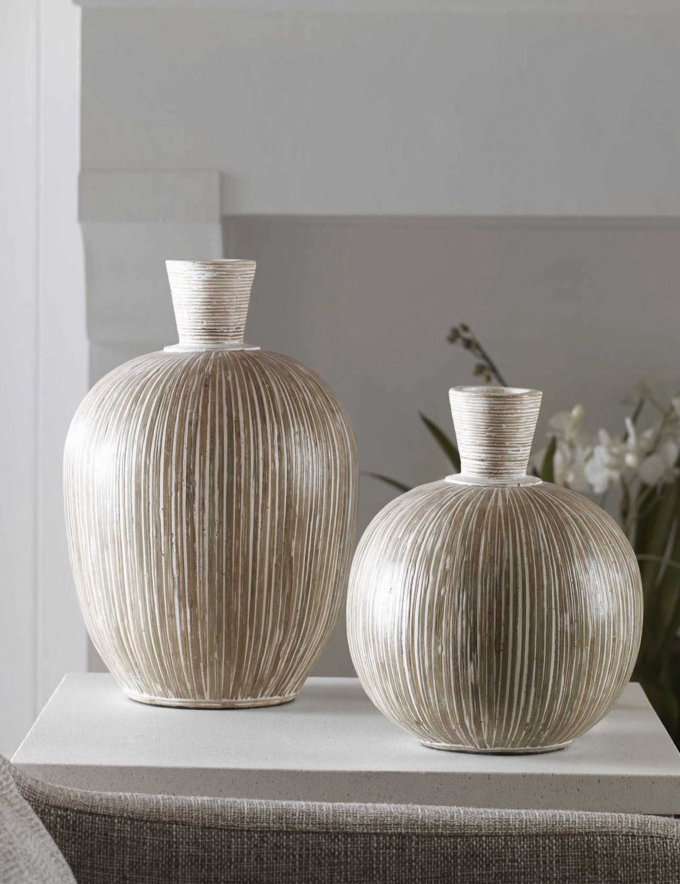 Saintes Decorative Vases (Set of 2) -  - mini ornamental plant  