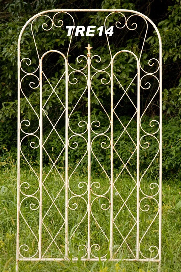 Scroll Trellis Round Steel dried flower branch  