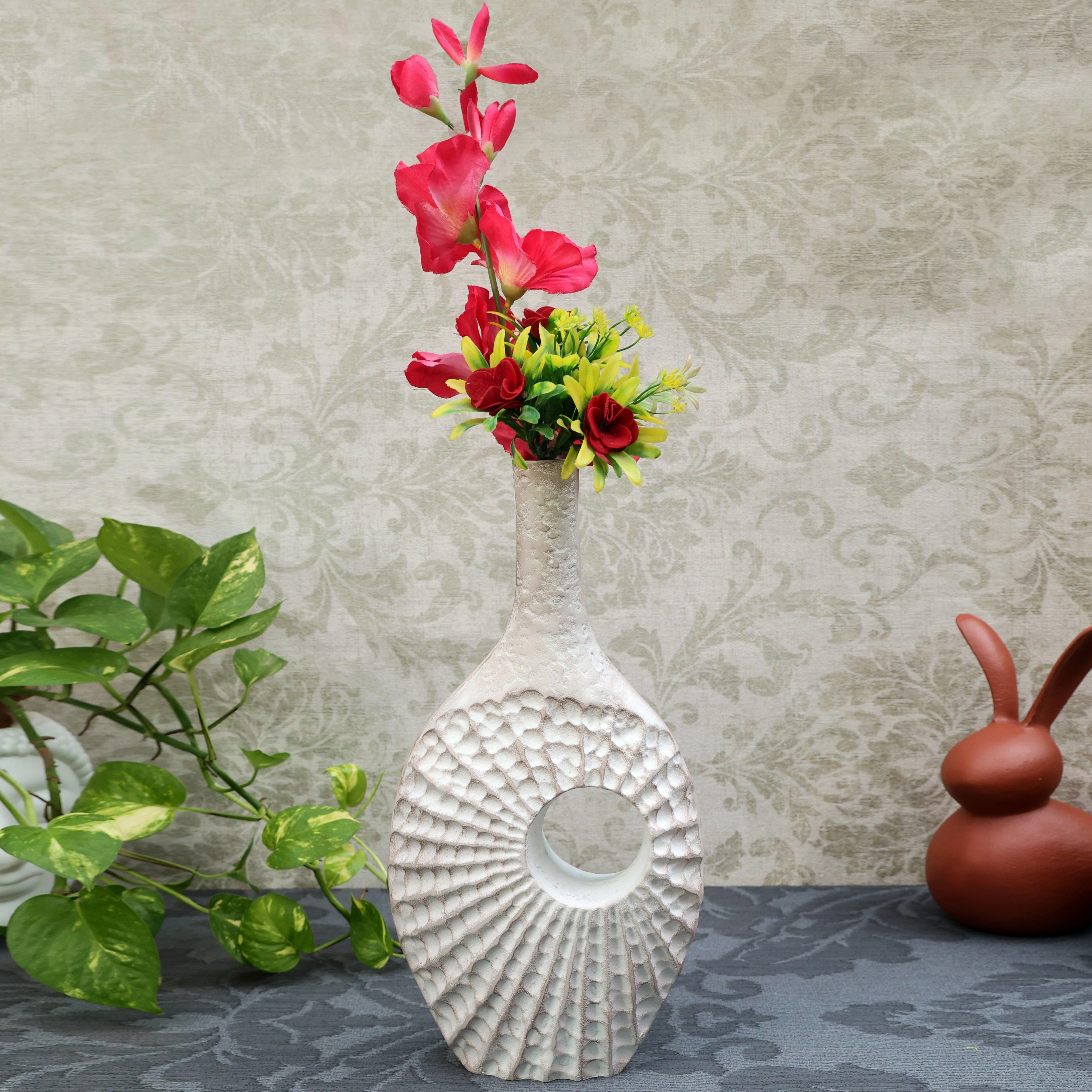 Seashell Serenity Vase - Dirty Pink Large outdoor greenery  