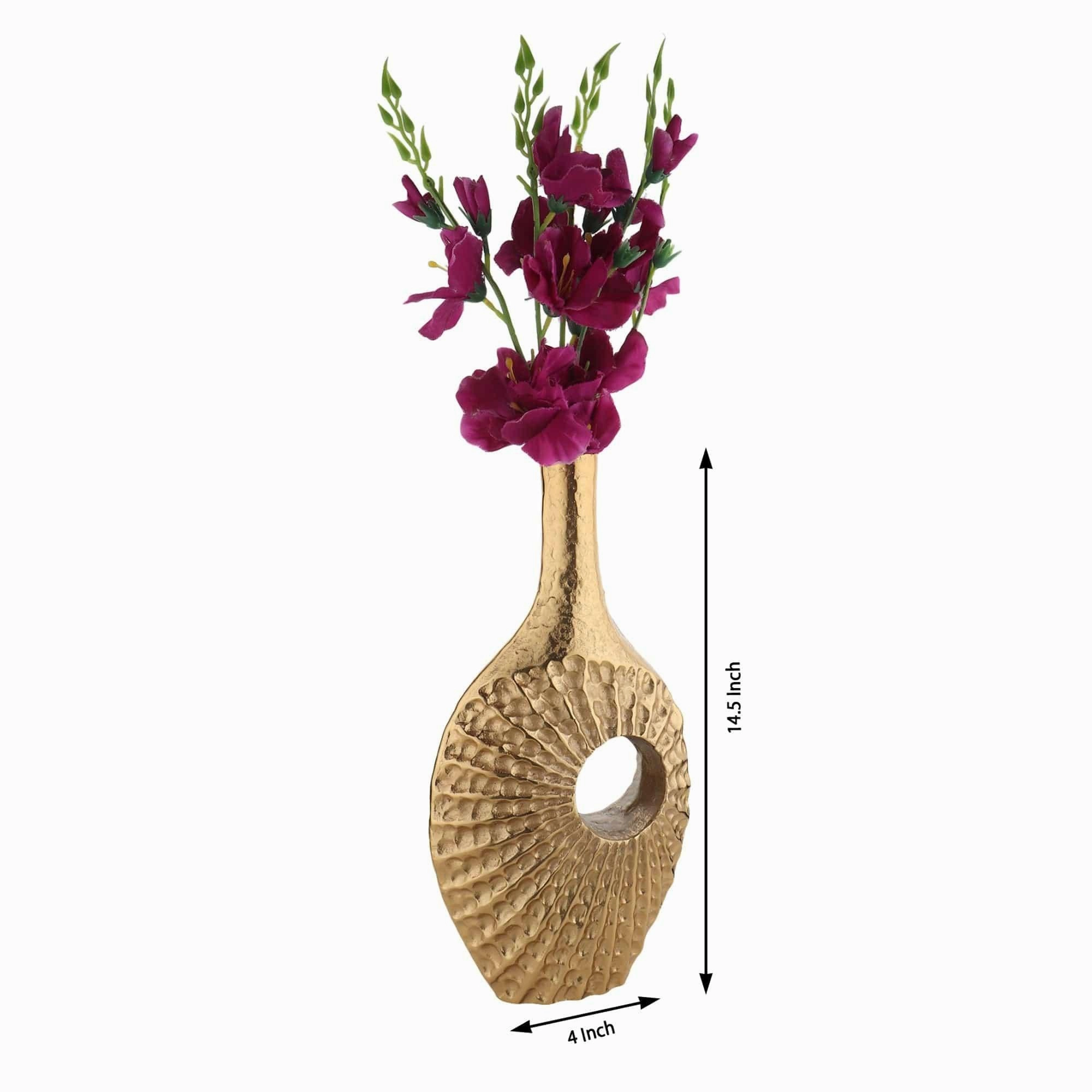Seashell Serenity Vase - Large Gold