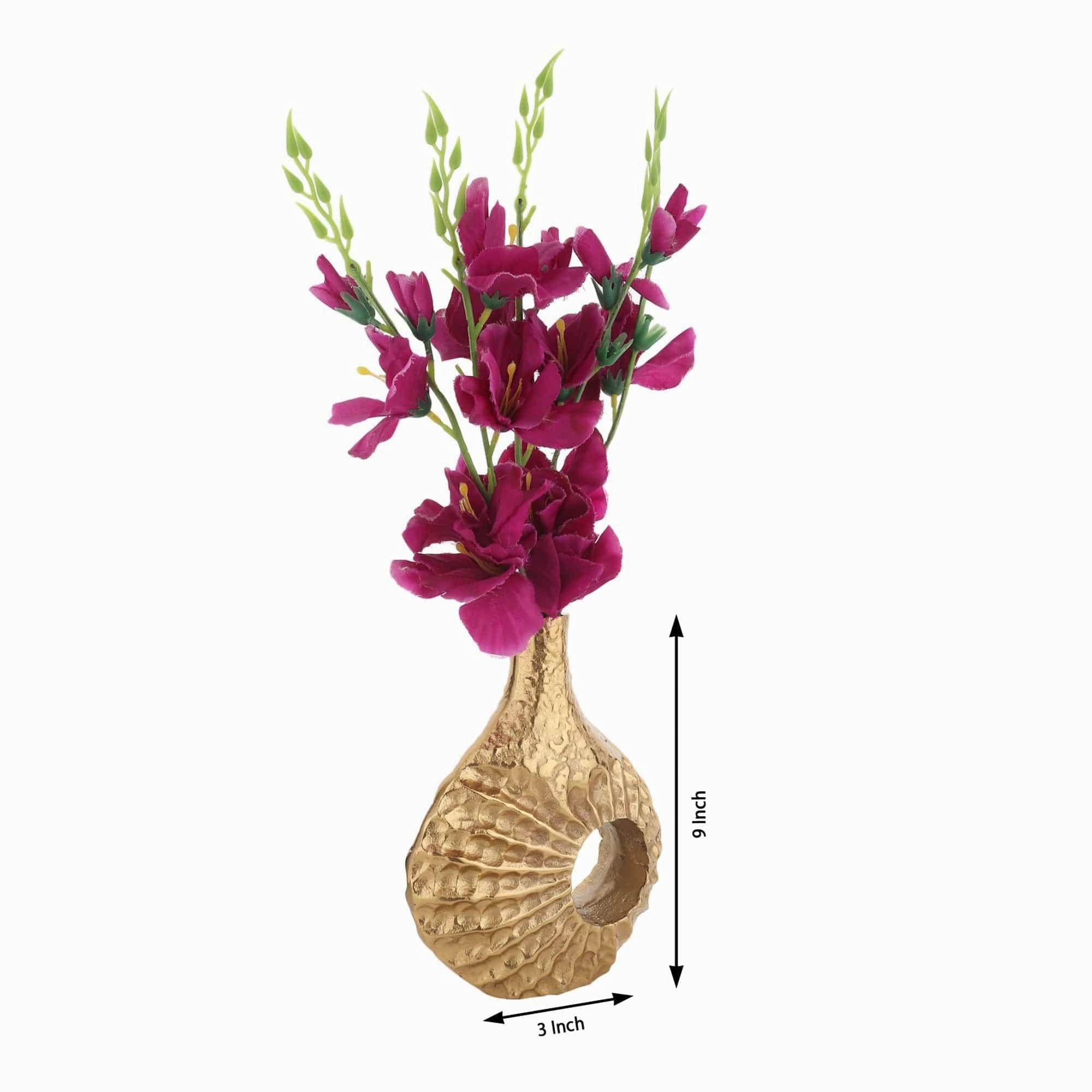 Seashell Serenity Vase -  small Gold