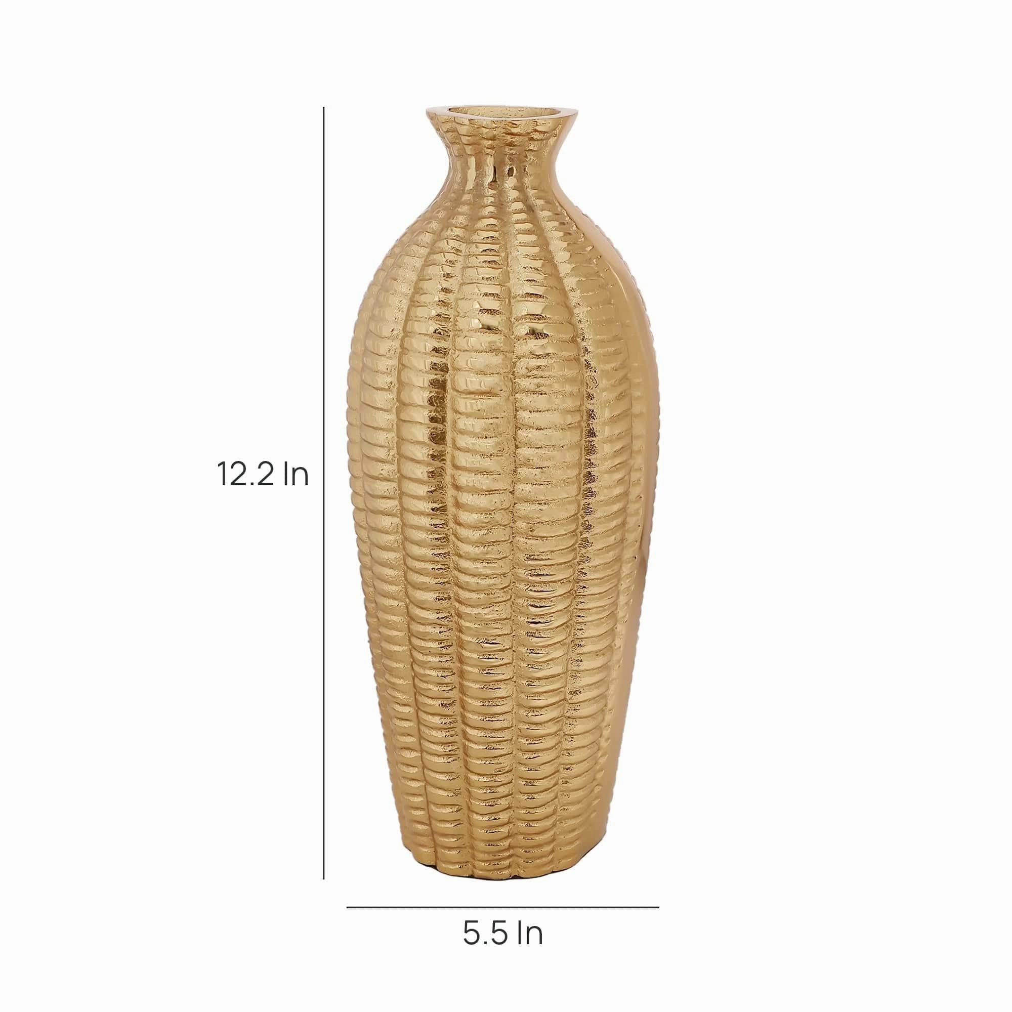 Serene Metallica Vase Gold