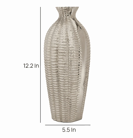 Serene Metallica Vase Silver