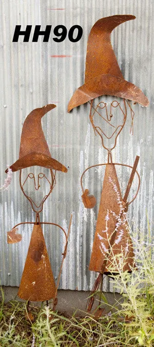 Set of 2 Large and Small Witch dried flower branch  