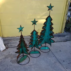 Set of 3 Christmas Trees dried flower branch  