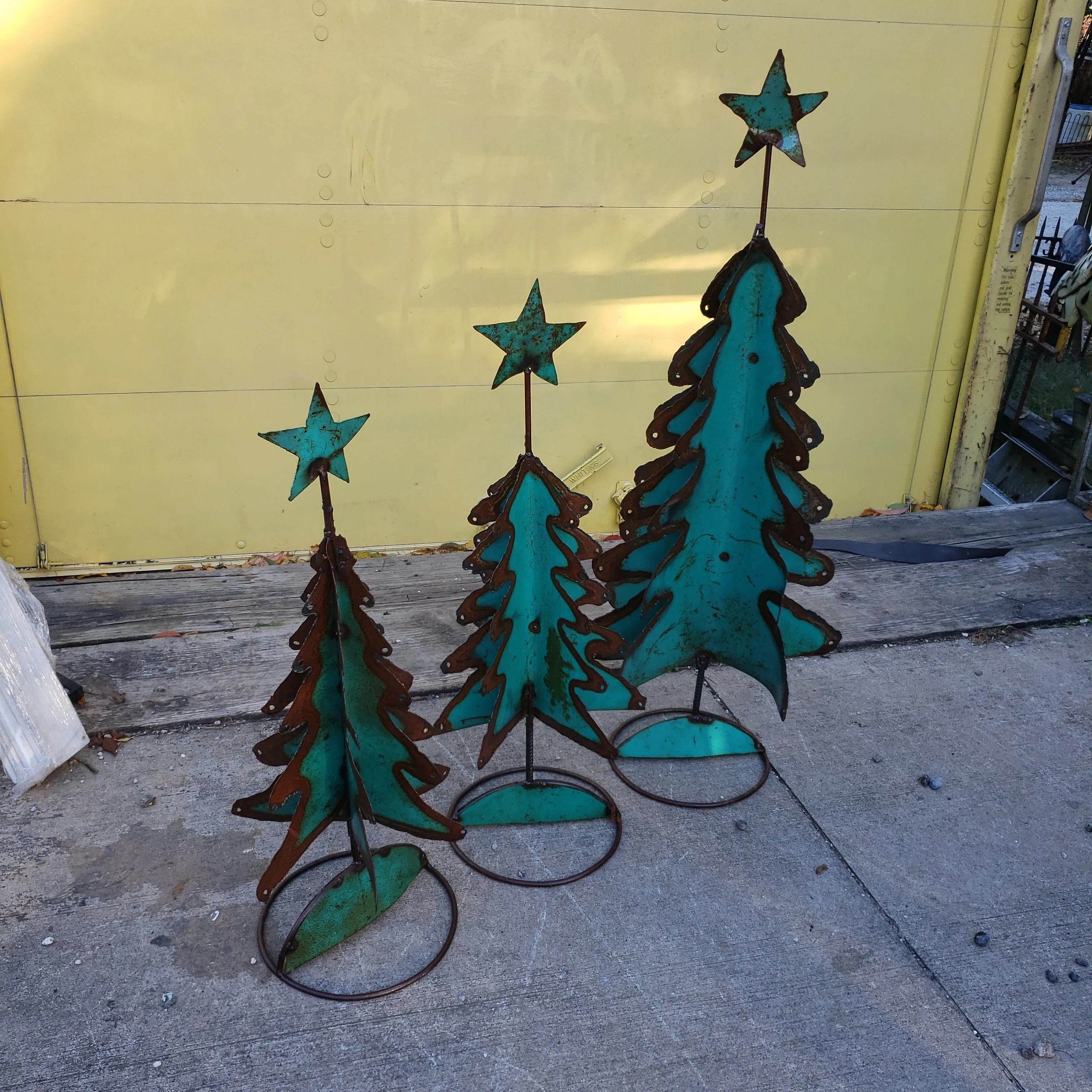 Set of 3 Christmas Trees dried flower branch  