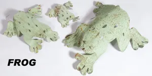 Set of 3 Metal Frog dried flower branch  