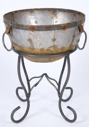 Set of 3 Pots with Stands dried flower branch  