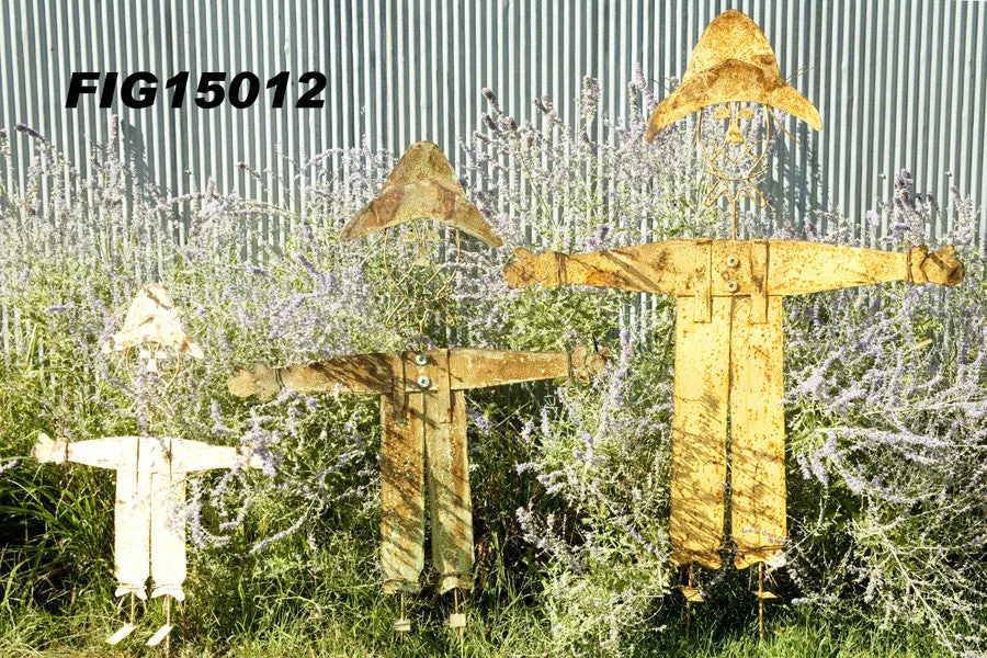 SET OF 3 SCARECROWS dried flower branch  