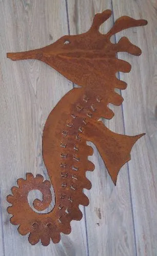 SET OF 3 SEA HORSES dried flower branch  
