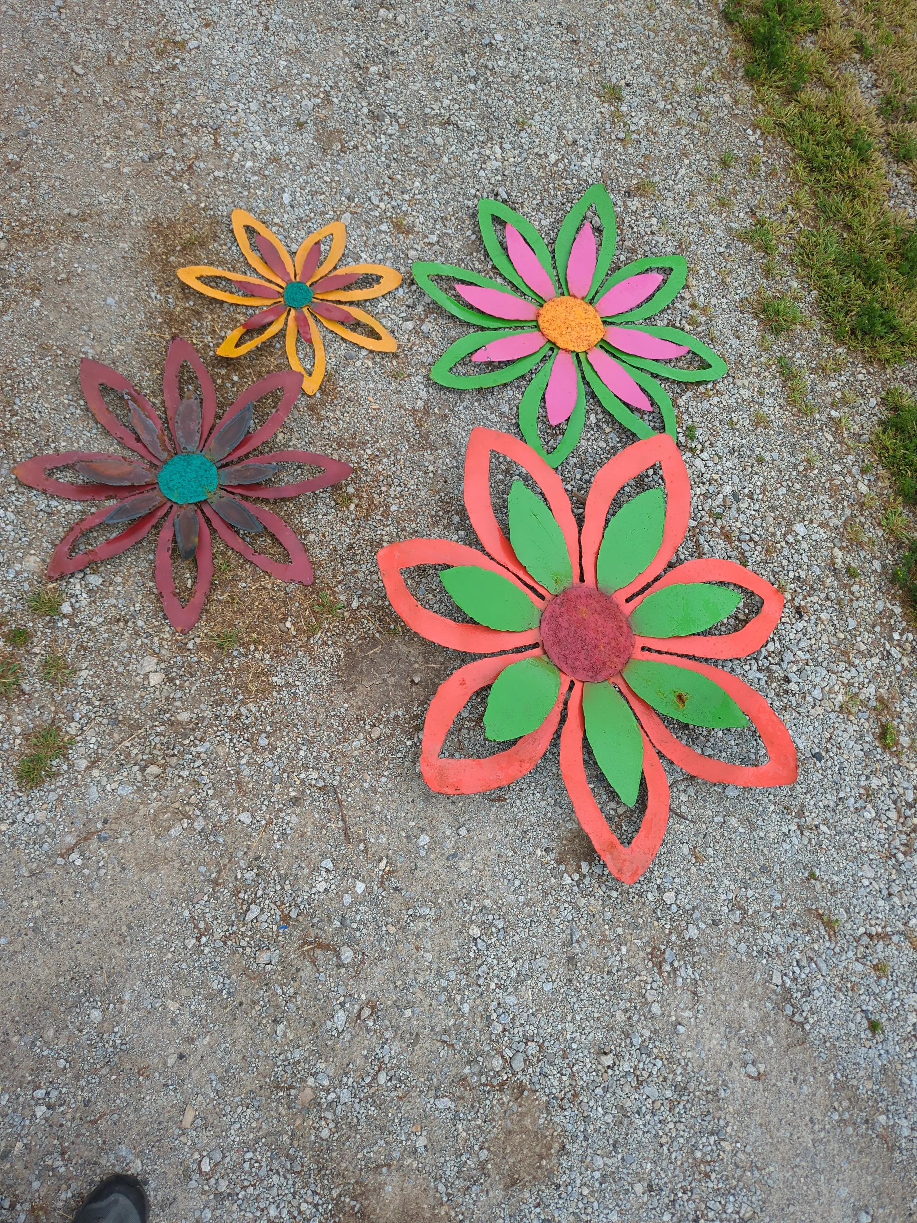Set of 4 Colorful Flowers