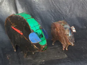 Set of 4 PigsPIG-1, PIG-2, PIG-3, PIG-4ORDER THEM AS A SET! dried flower branch  