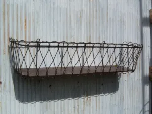 SET OF 6 WINDOW BOXES WITH TIN BOTTOMS dried flower branch  