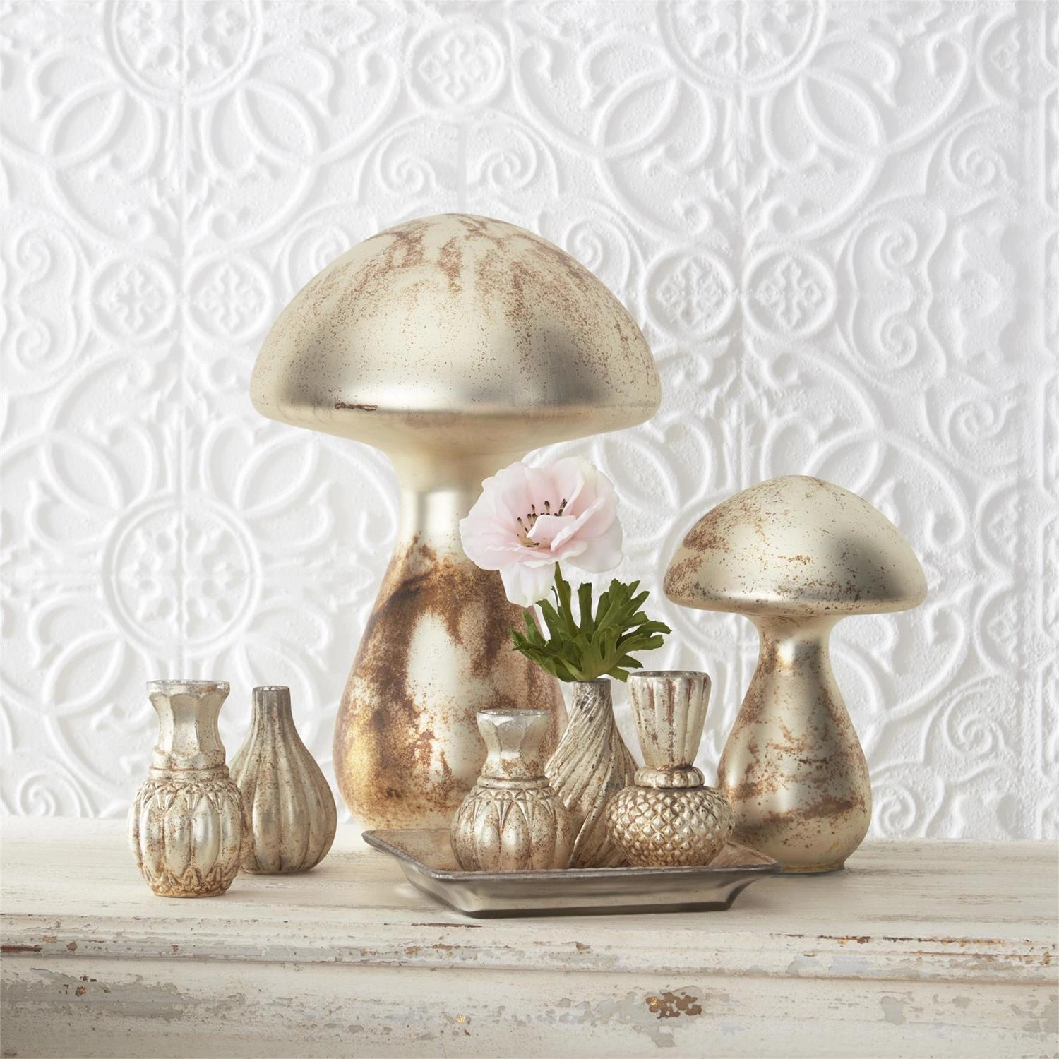 Set/3 Pink Real Touch Buttercup Wildflowers