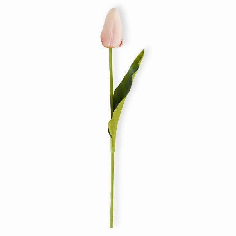 Set/6 Pink Real Touch Tulip Stems