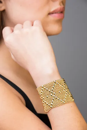 SG Liquid Metal B10 ?C G24K Gold 24k Finish Bracelet by Sergio Gutierrez