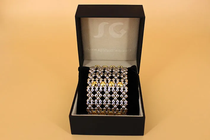 SG Liquid Metal TB43 ?C Antique Silver and Gold Finish ?C Bracelet by Sergio Gutierrez