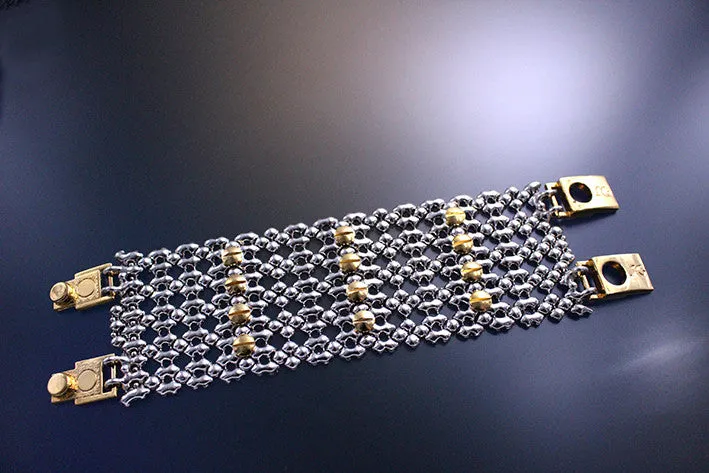 SG Liquid Metal TB43 ?C Antique Silver and Gold Finish ?C Bracelet by Sergio Gutierrez