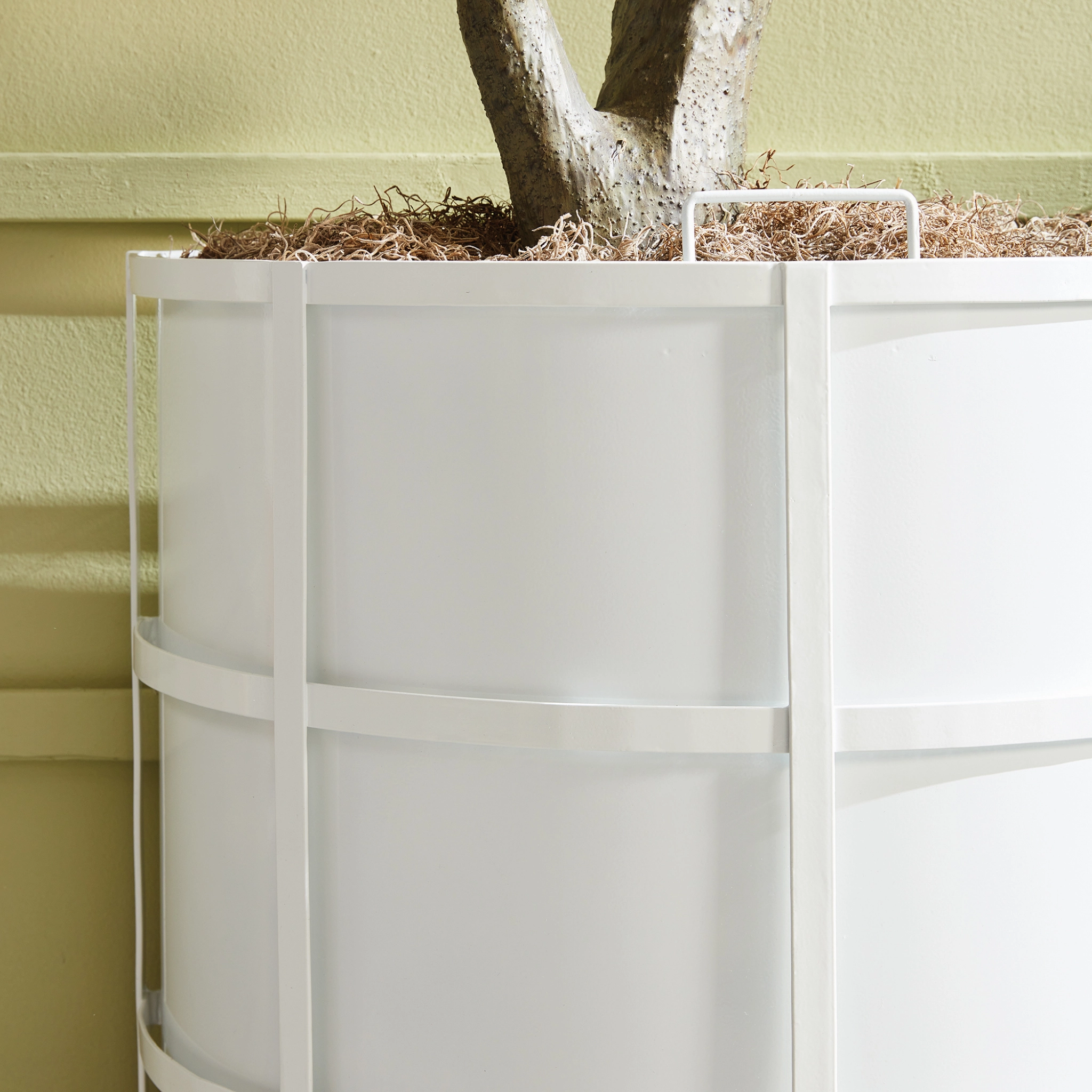 Short Fremont Demilune Planter