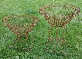 Short Round Basket Stand cactus succulent plant  