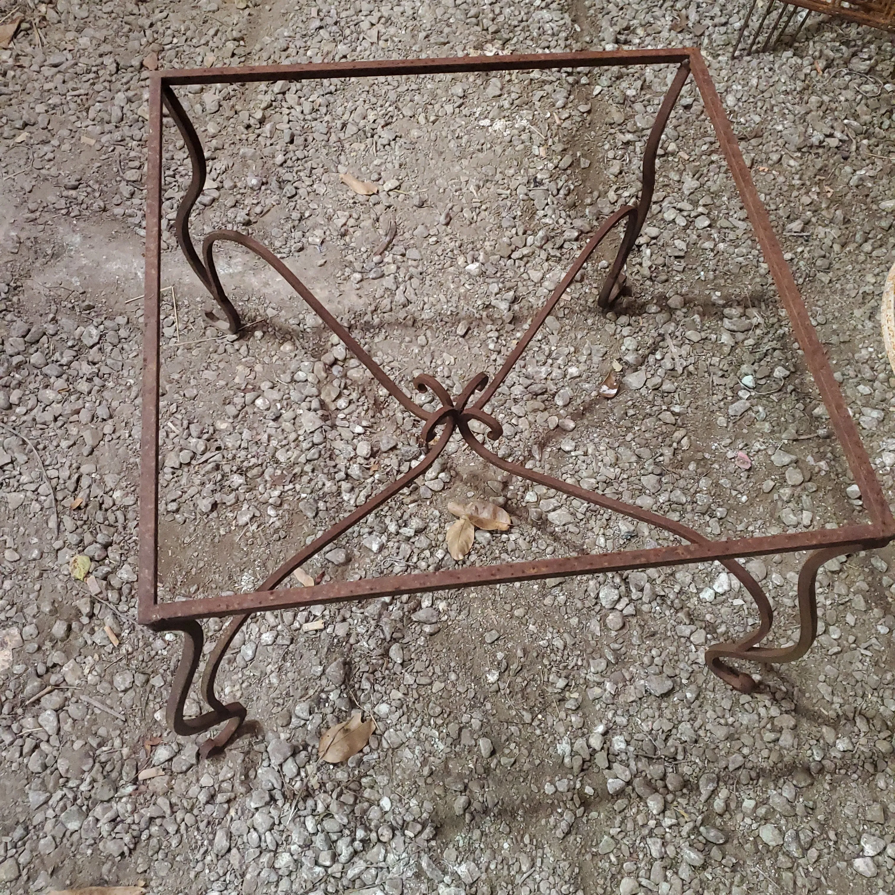SIDE TABLE 25inches x 25inches  WITH TIN TOP