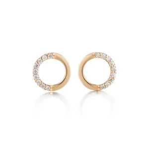 Simple Circle Diamond Earrings