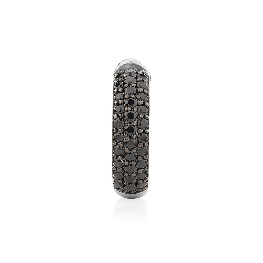Single earring cuff with 0.29 carats* of diamond simulants in 10 carat white gold and sterling silver