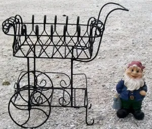 Sm. Square Cart Planter dried flower branch  