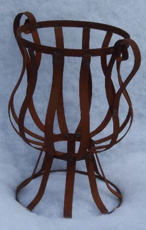 SM. STRAP URN WITH STRAP HANDLES cactus succulent plant  