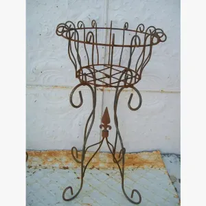 Small Parisian Flower Planter Plant Stand dried flower branch  