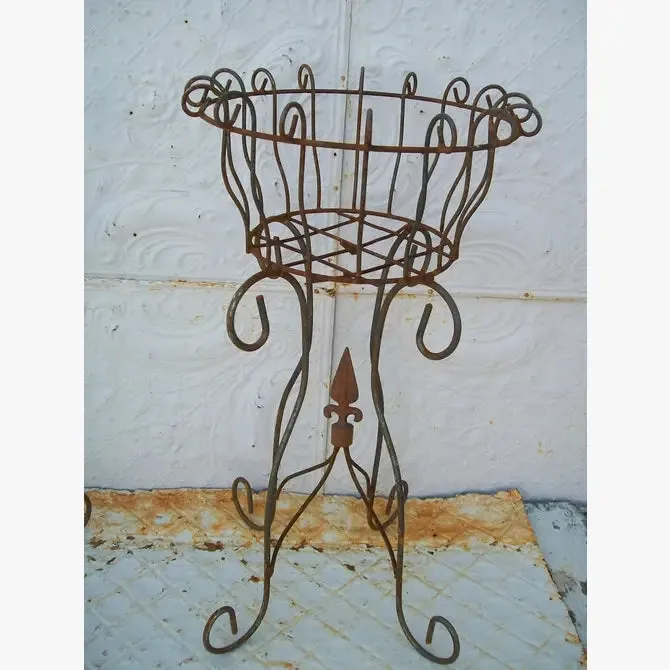 Small Parisian Flower Planter Plant Stand dried flower branch  