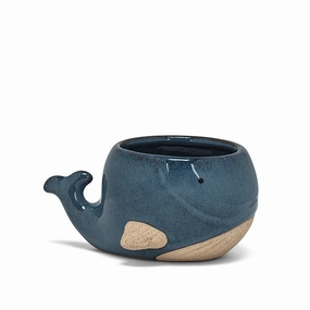 Small Blue Whale Planter - 2"H plant seeds  