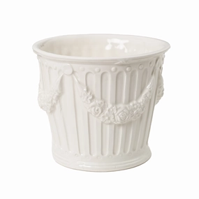 Small Cream Garland Motif Cachepot plant seeds  