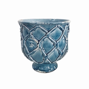 Small French Blue Vinci Criss Cross Planter plant seeds  