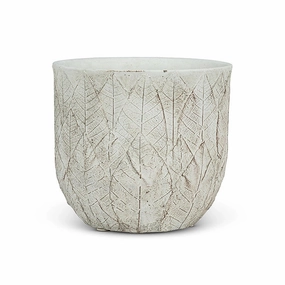 Small Light Leaf Planter - White 5"D plant seeds  