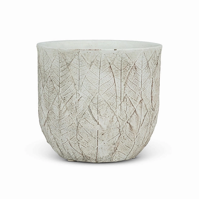 Small Light Leaf Planter - White 5"D plant seeds  