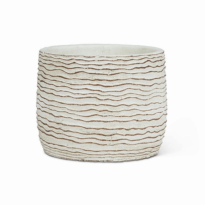 Small Wavy Ripple Planter - 5"D plant seeds  