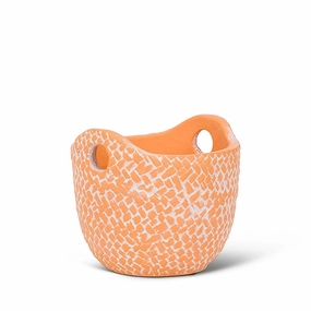 Small Woven Planter with Handles - 4"H plant seeds  