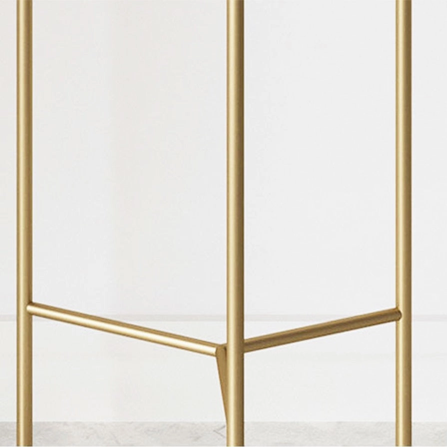 SOGA 2 Layer 60cm Gold Metal Plant Stand with Pink Flower Pot Holder Corner Shelving Rack Indoor FPOTH62PNK