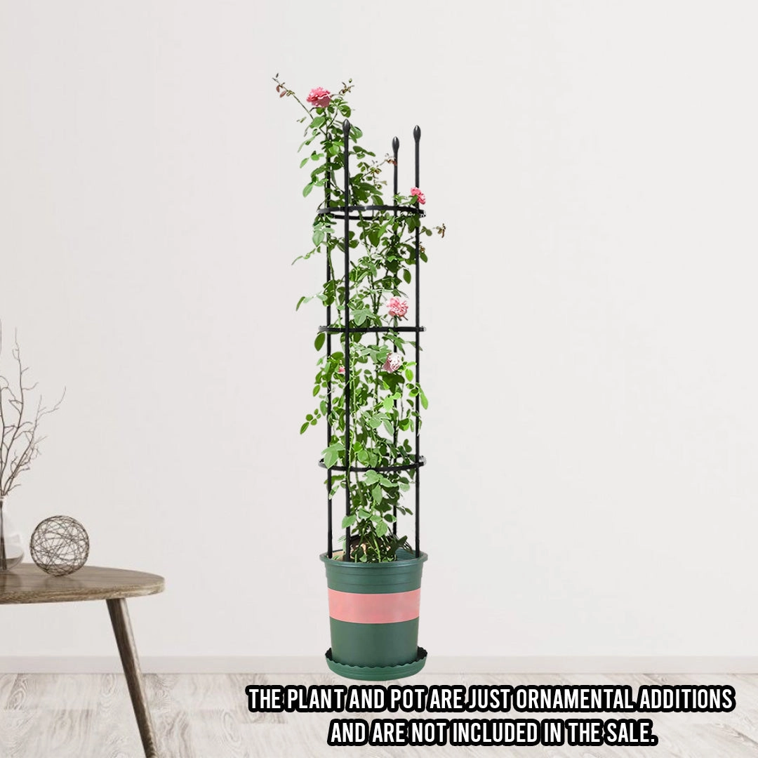 SOGA 2X 133cm 4-Bar Plant Frame Stand Trellis Vegetable Flower Herbs Outdoor Vine Support Garden PLANTTUBE133X2