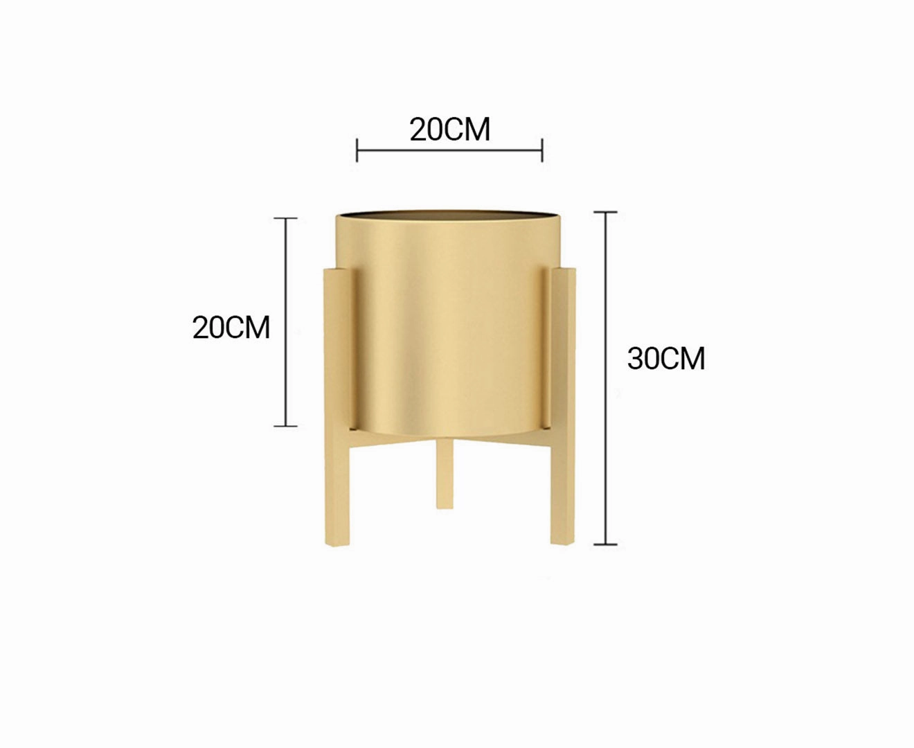 SOGA 2X 30CM Gold Metal Plant Stand with Flower Pot Holder Corner Shelving Rack Indoor Display FPOTH32GLDX2